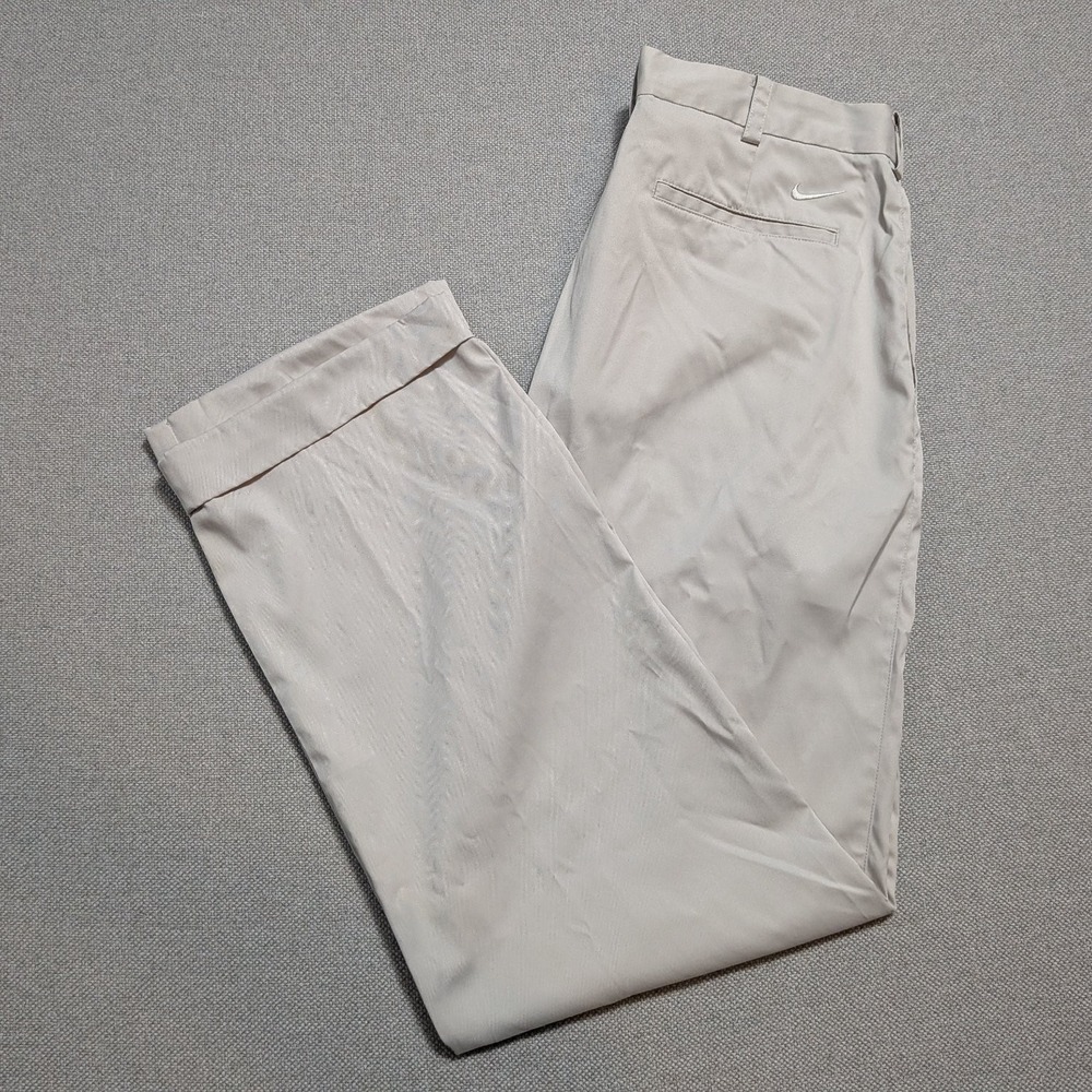 Nike Golf Tour Performance Mens Pants Khaki 34x32 Blended Fabric Regular Dri-FIT
